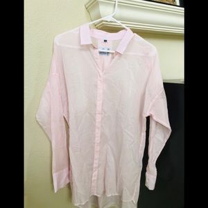 Escales Paris Pink button down blouse